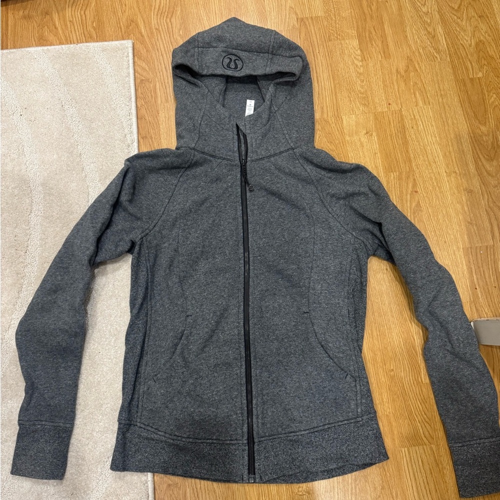 Charcoal gray Lululemon size 10 women’s zip up